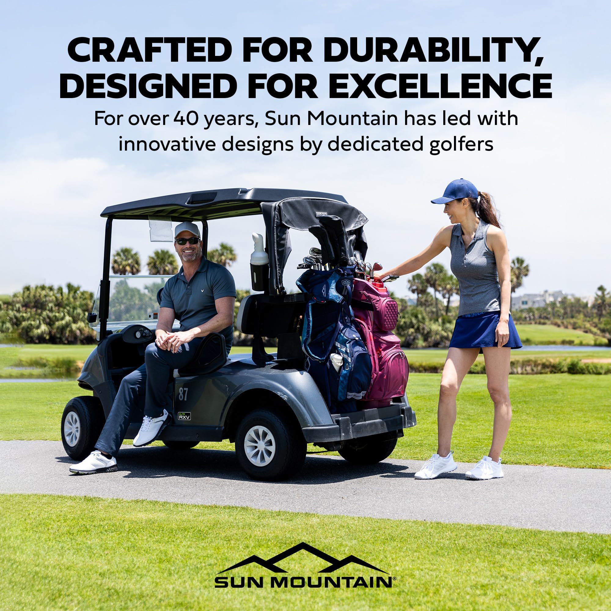 Sun Mountain 2025 Diva 14-Way Divider Golf Bag for Women - Lightweight Cart Bag with 8 Spacious Pockets & Comfortable Carry Strap | Perfect for Golf Courses, Tournaments & Practice Ranges