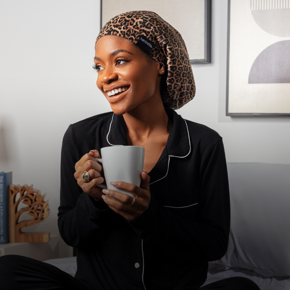 Hairbrella Satin Lined Sleep Cap XL Bundle (2 Pack) - Extra Large Silk Lined Bonnet for Curly, Natural & Protective Hairstyles - Perfect for Nighttime Hair Care & Travel