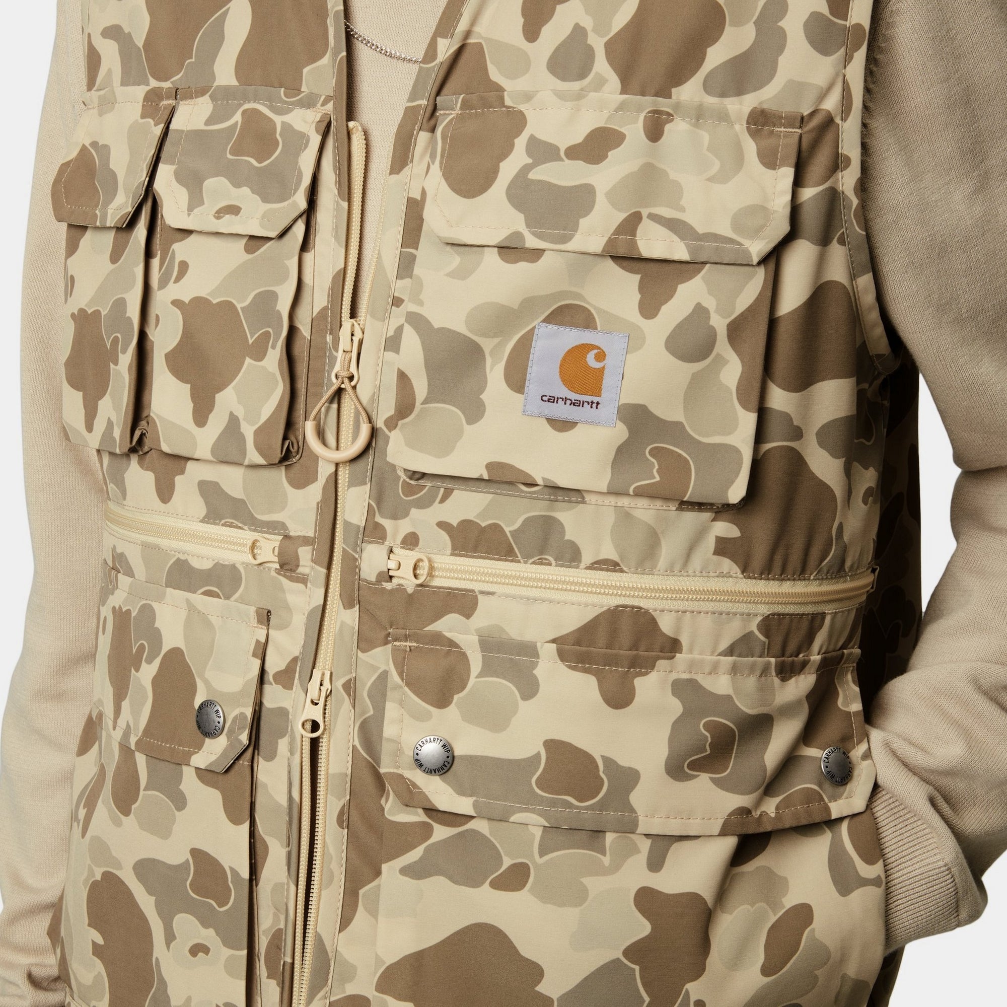 Irwin Vest for Men - Desert Duck Camo Hunting Jacket | Waterproof Outdoor Gear for Camping, Hiking & Shooting Range