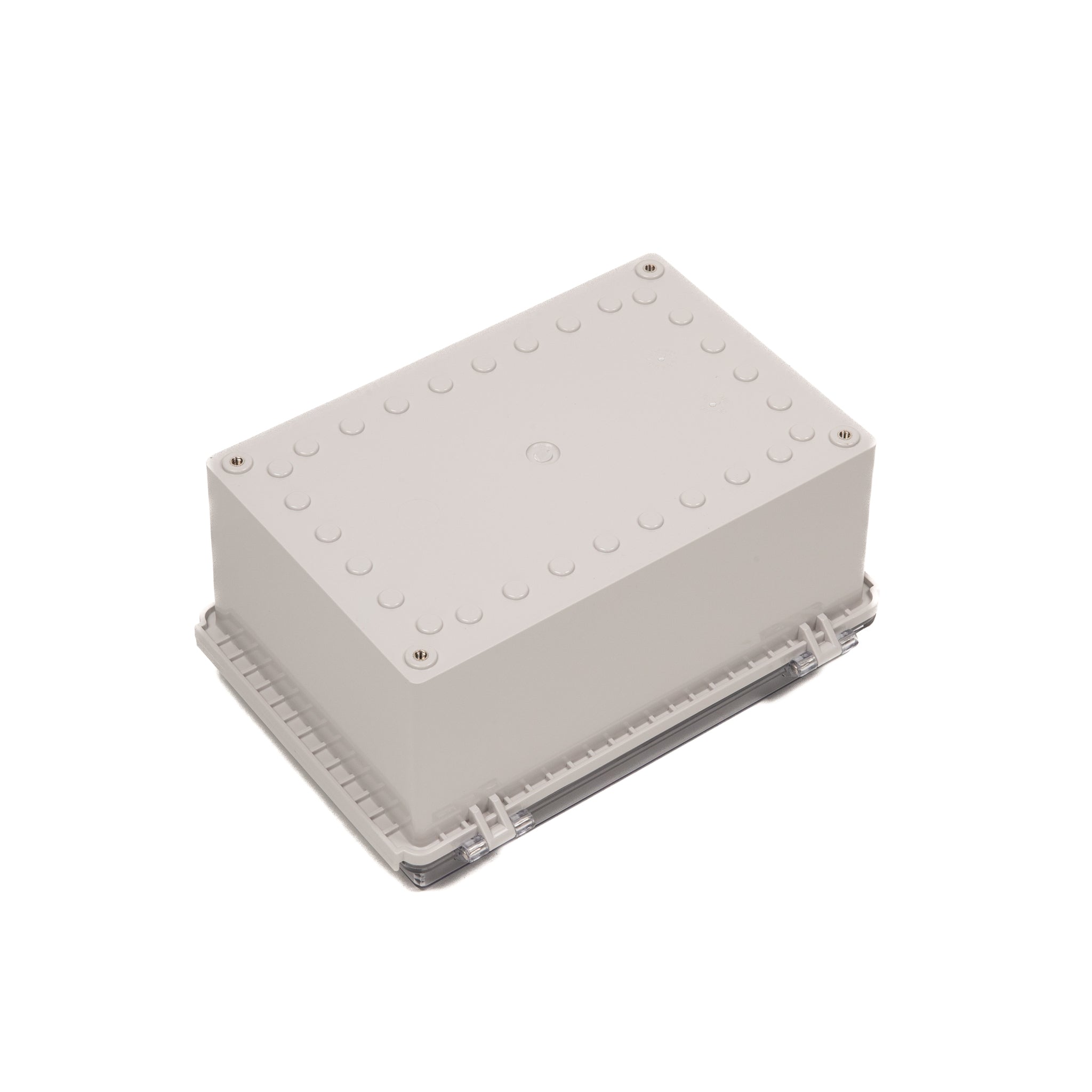 Boxco P Series 7.48 x 11.02 x 5.51 Inches (190 x 280 x 140mm) Waterproof Plastic Enclosure - IP67 Rated, IK08 Impact Resistant, Polycarbonate (PC) Material with Transparent Cover, Molded Hinge & Latch - Ideal for Outdoor Electrical Equipment, Industrial Control Boxes & Harsh Environment Protection