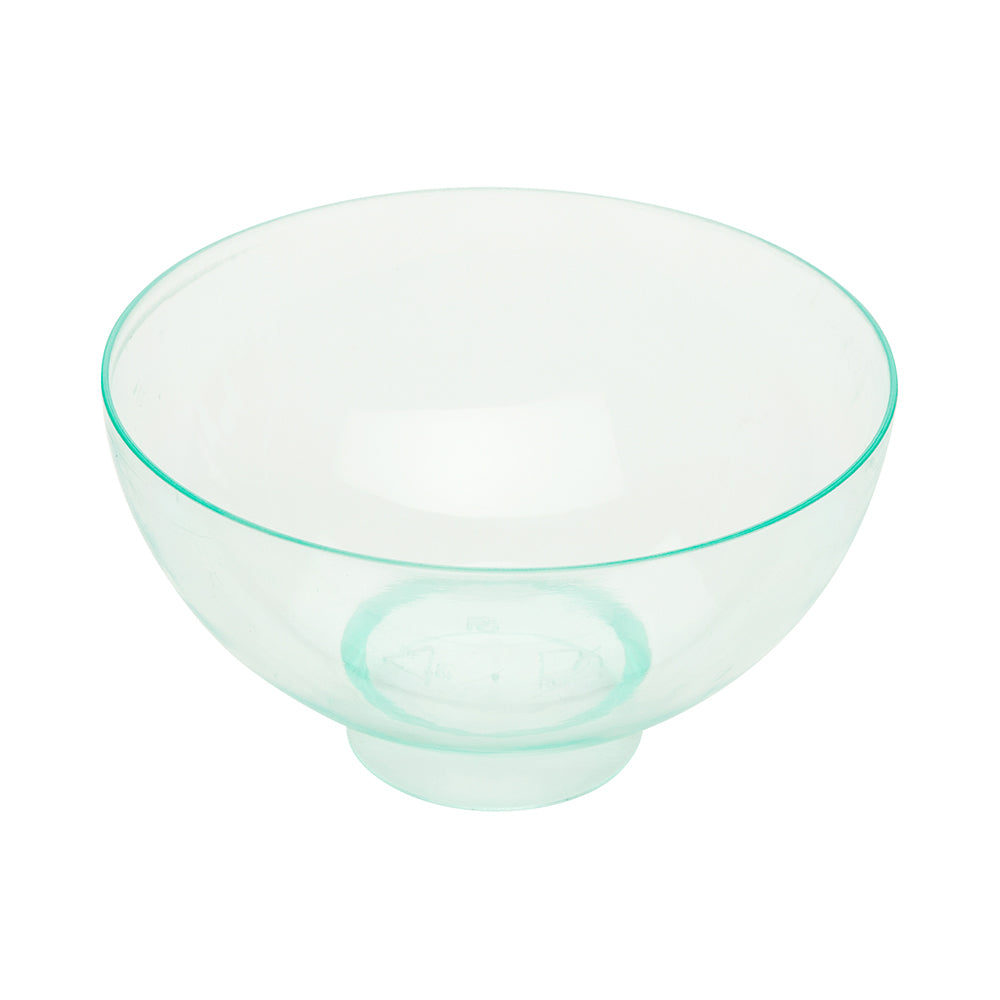 100 Pack 2 oz Round Seagreen Plastic Coppa Bowls with 100 Silver Mini Plastic Forks - Perfect for Party Appetizers, Desserts, and Small Bites