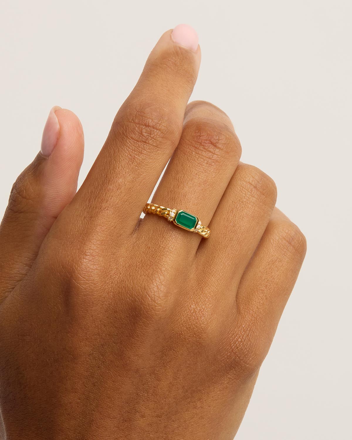 18k Gold Vermeil Strength Within Ring - Elegant Stackable Ring for Women, Dainty Minimalist Jewelry for Everyday Wear, Gift for Her - Perfect for Work, Date Night & Special Occasions