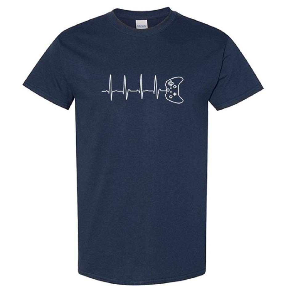 Funny Gamer Video Game Controller Heartbeat Graphic T-Shirt for Boys - Perfect for Gaming Parties, Cosplay & Everyday Wear