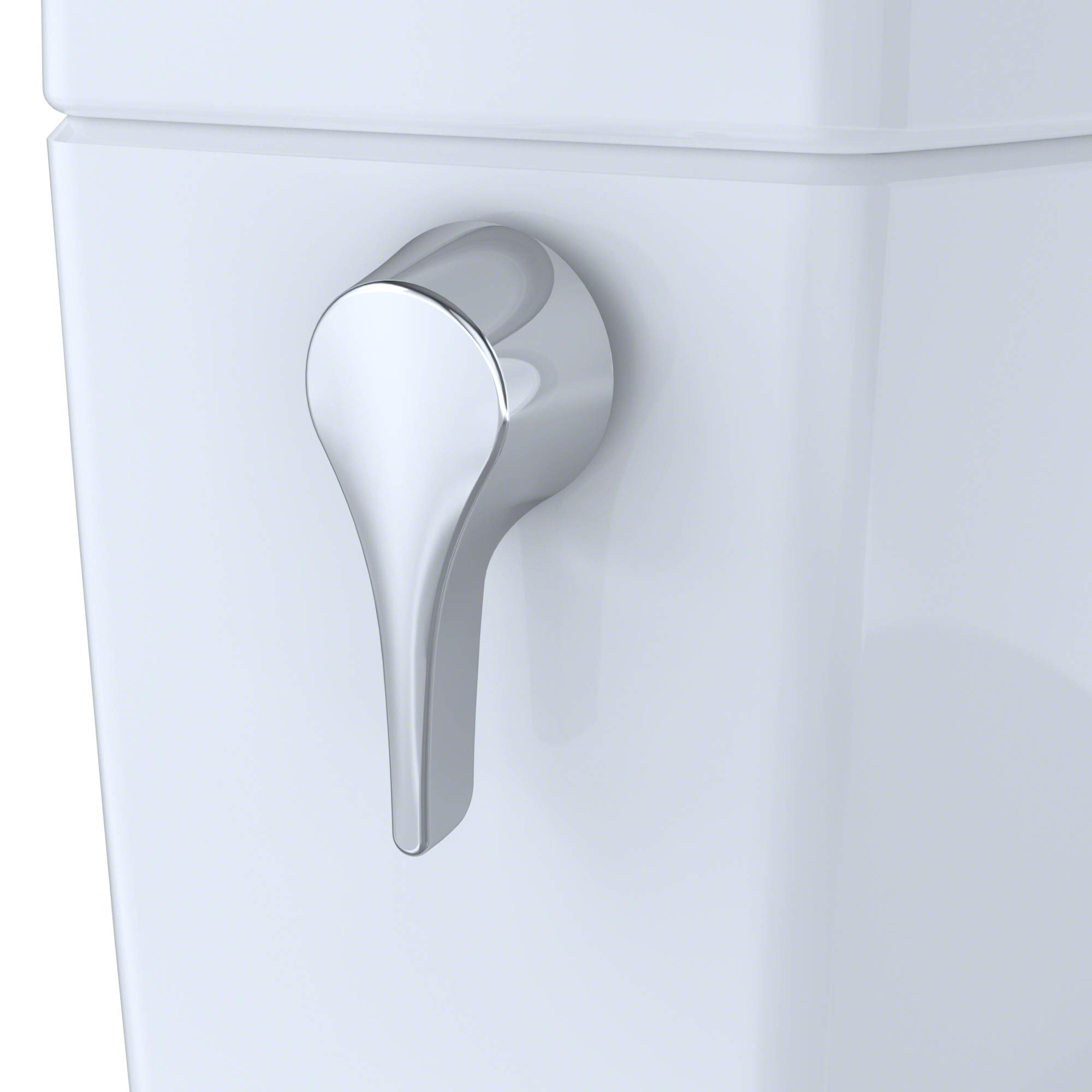 TOTO Drake Transitional Two-Piece Elongated Toilet 1.28 GPF Universal Height with TORNADO FLUSH Technology, 10-Inch Rough-In and CEFIONTECT Coating - Cotton White (CST786CEFG.10#01) - Perfect for Modern Bathrooms, Water-Efficient Homes & ADA-Compliant Spaces