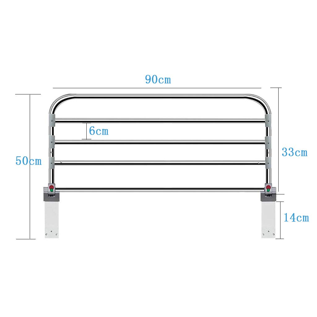Adjustable Bed Rail for Elderly & Disabled - Height Adjustable Bedside Handrail with Grab Bars for Safe Transfer & Support - Ideal for Home Care, Hospitals, and Mobility Assistance