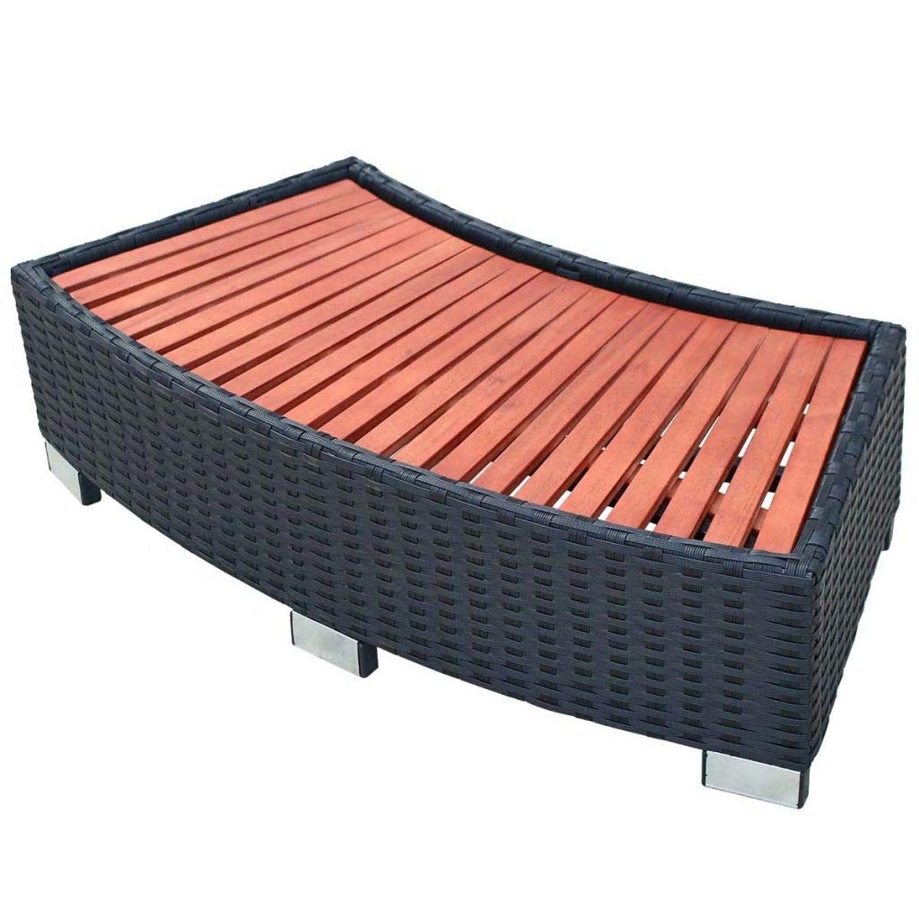 Premium Poly Rattan Spa Step Stool - 36.2