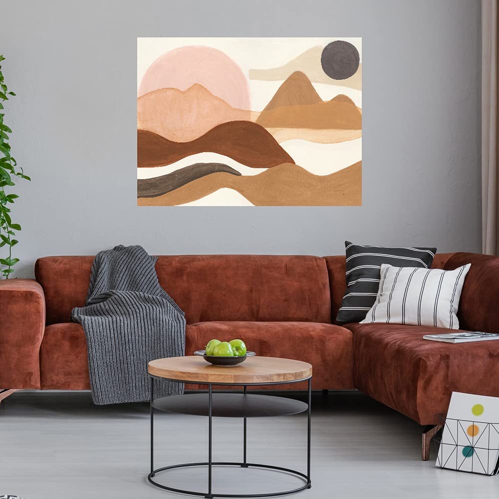Hand-Painted Boho Canvas Wall Art by Mary Urban - Modern Abstract Painting for Living Room, Bedroom, Office & More - Ready to Hang 43x32 Inches - Perfect for Home Decor, Gifts & Interior Design