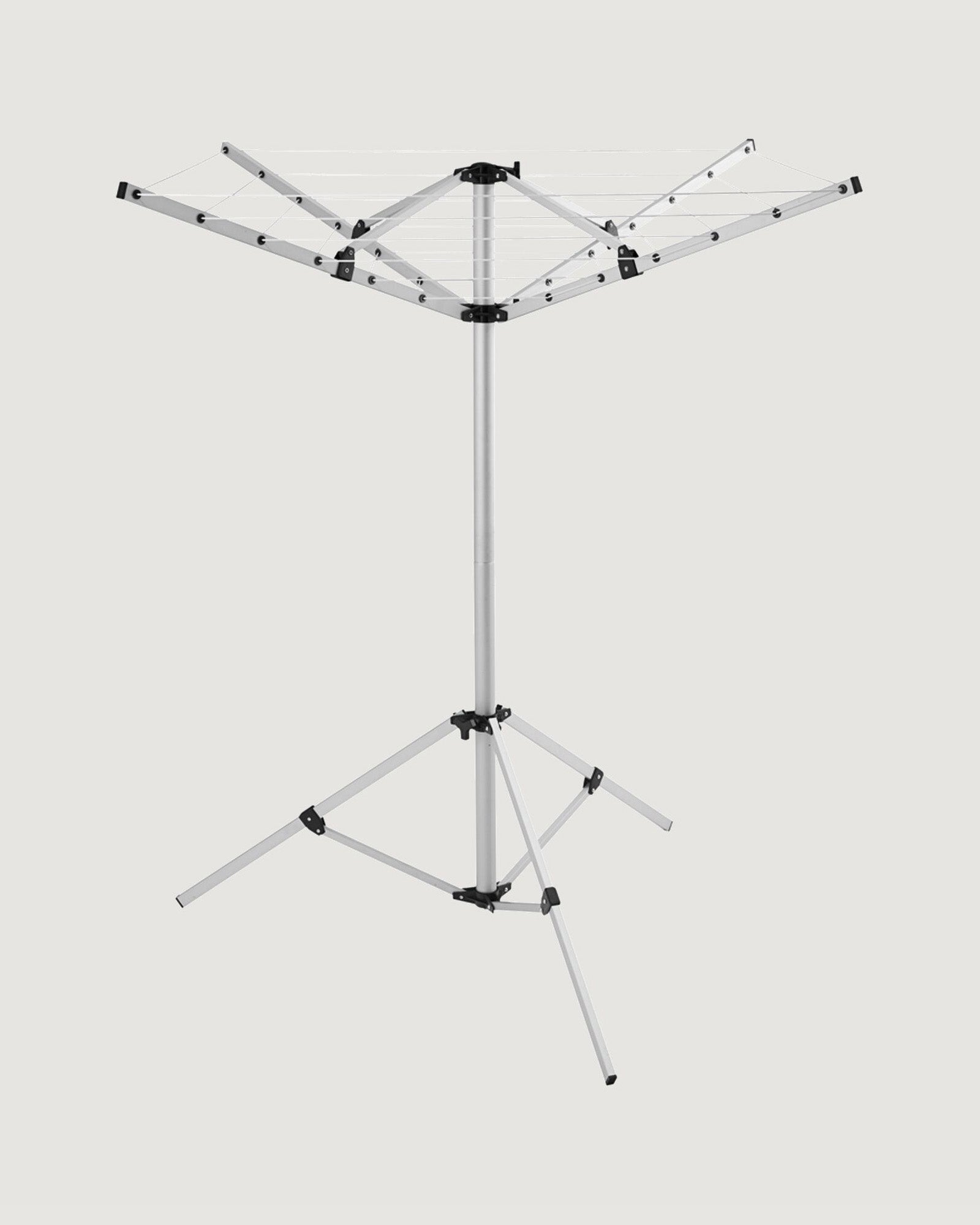 Roamer Rotary Airer - Foldable Clothes Drying Rack, Silver - Perfect for Laundry Room, Balcony & Small Spaces