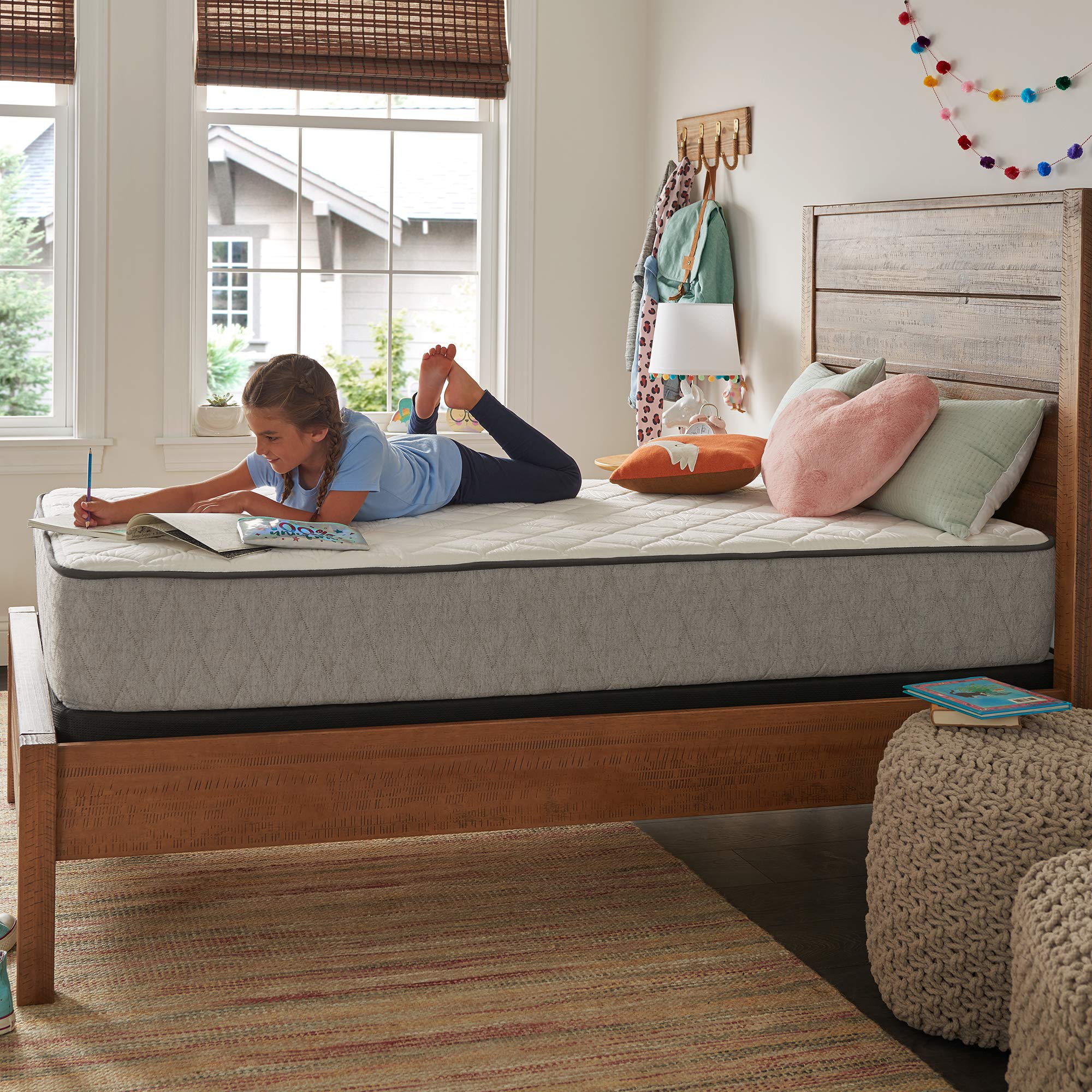 Sealy Essentials Spring Osage Firm Feel Mattress - Twin XL Size, Supportive & Comfortable for Back Pain Relief - Perfect for Guest Rooms, Dorms & Small Spaces