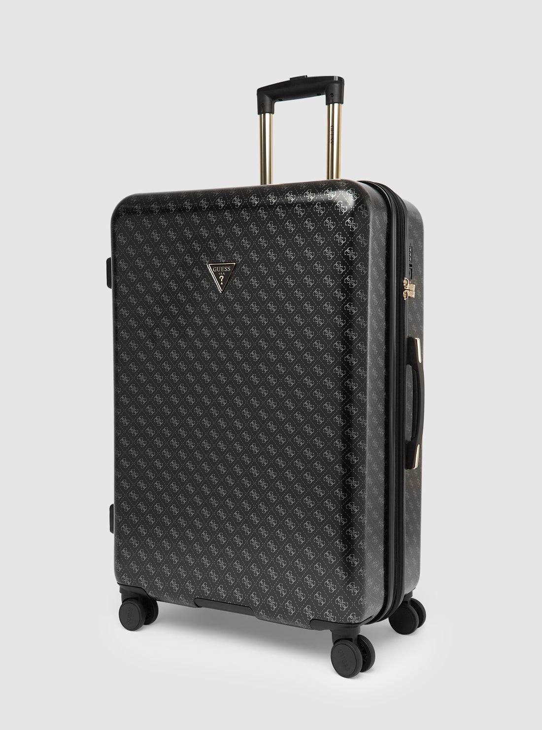 Black Jesco 71cm (28 Inch) Hardshell Luggage Suitcase with Spinner Wheels - Perfect for Travel, Business Trips & Vacations