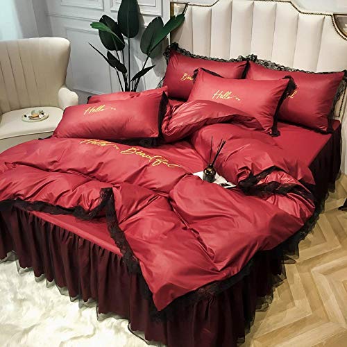 Embroidered Wine Red