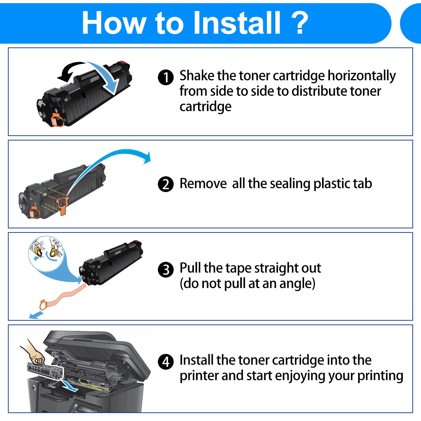 HP 105A W1105A Compatible Toner Cartridge Replacement (10-Pack, Black) - Works with Laser MFP 137fnw 135a 135w 107a 107w Printers - Perfect for Office & Home Printing Needs