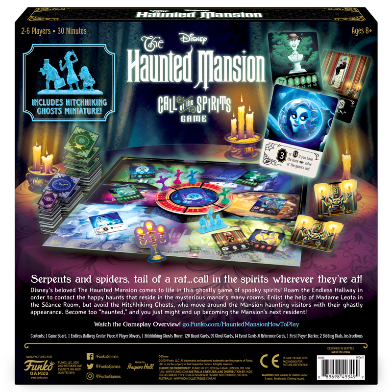 Disney The Haunted Mansion Call of the Spirits Board Game - Family Fun Horror Strategy Game for Halloween Parties & Game Nights