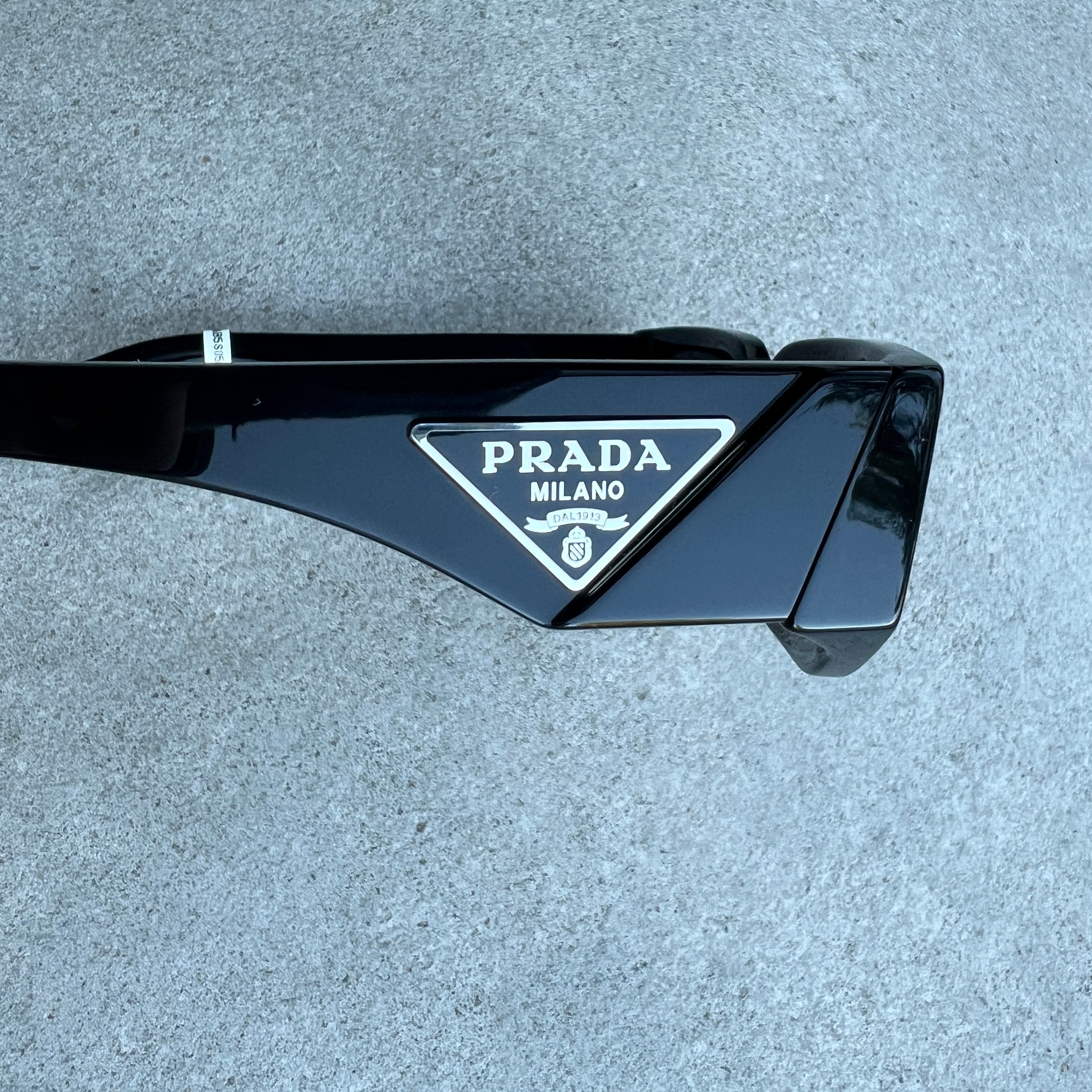 PRADA PR09ZS Triangle Rectangle Sunglasses for Women & Men - Classic Black Frame UV Protection - Perfect for Beach, Driving & Outdoor Activities