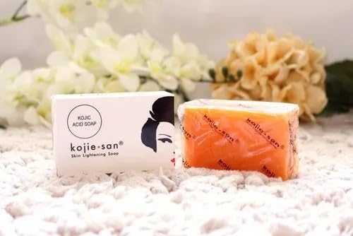 Kojie San Kojic Acid Soap with Coconut Oil & Orange Scent - 135g Brightening Bar for Skin Lightening, Dark Spot Treatment & Even Skin Tone - Perfect for Daily Face & Body Cleansing Routine