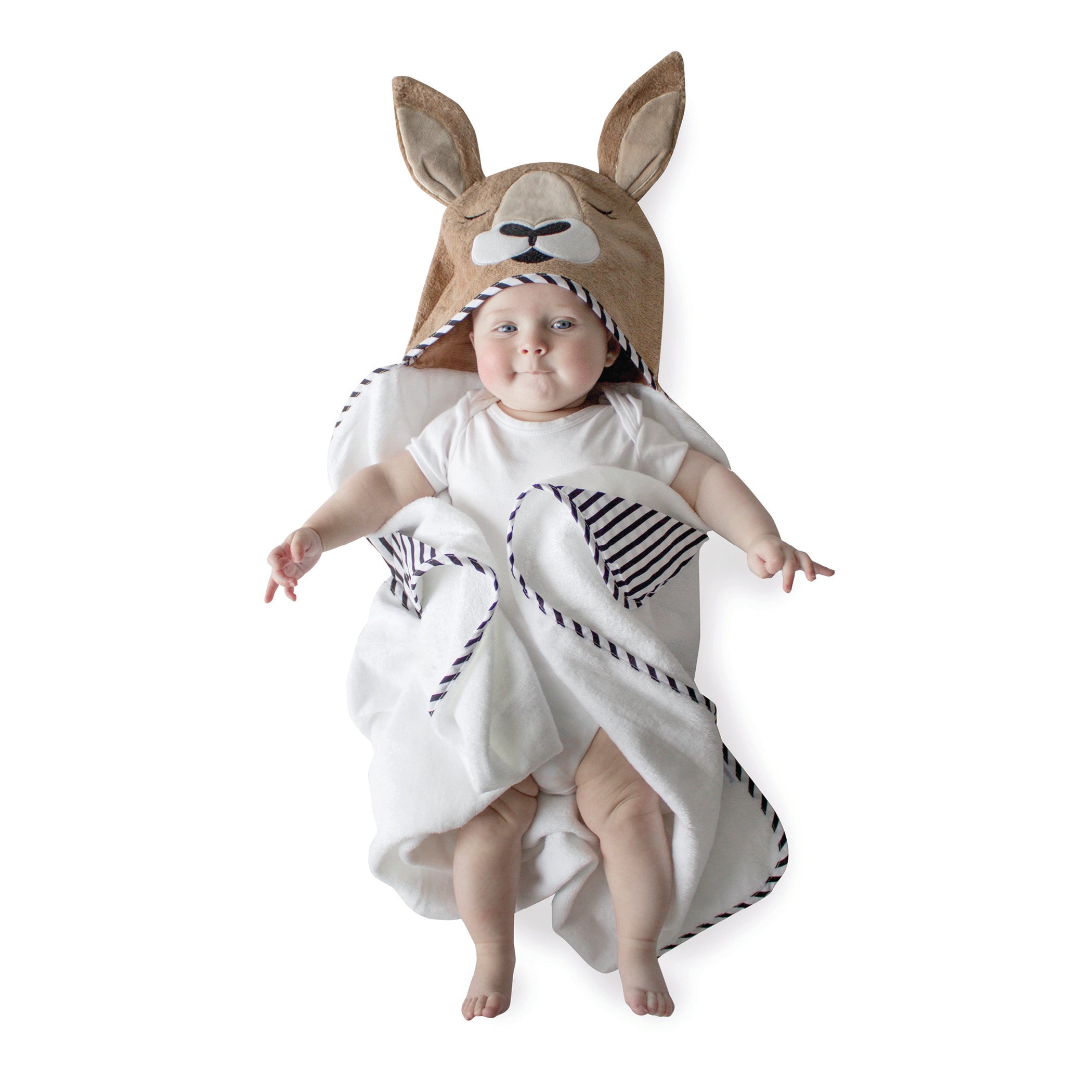 Soft Kangaroo Hooded Bath Towel for Kids - Cute Australian Animal Themed Bathrobe for Boys & Girls - Perfect for Bath Time, Swimming, and Beach Fun