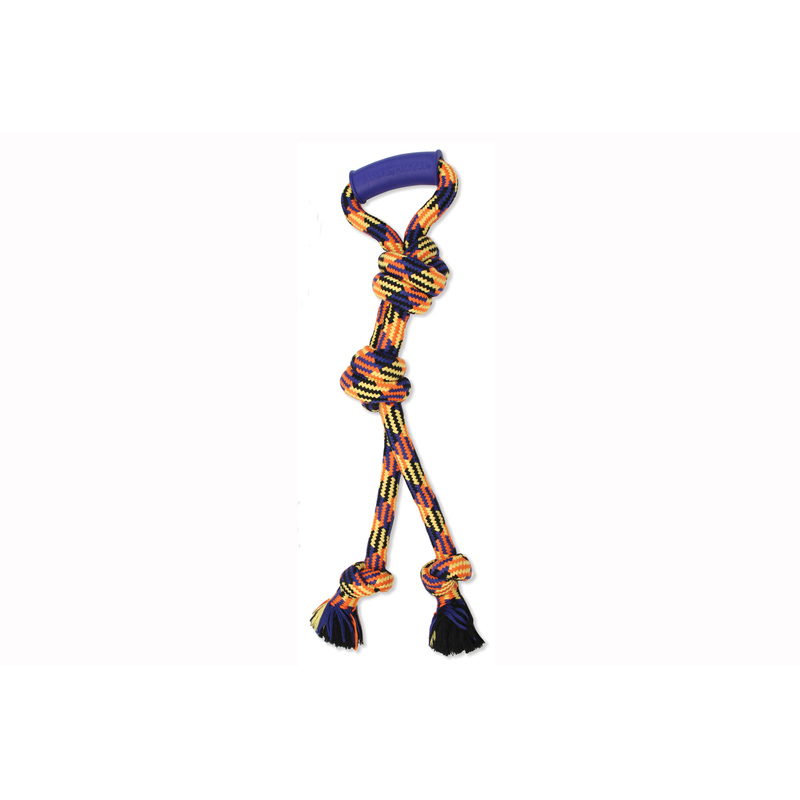 EXTRA Twin Tug Dog Toy with Handle - Durable Rope Tug for Interactive Play, Training & Chewing - Perfect for Large & Small Dogs
