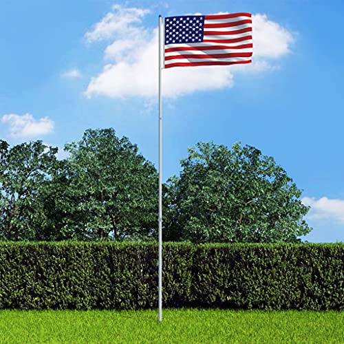 Heavy Duty Aluminum Sectional Flag Pole Kit - 20ft Inground Flagpole for Outdoor Commercial & Residential Use - Perfect for Gardens, Parks, and Patriotic Displays