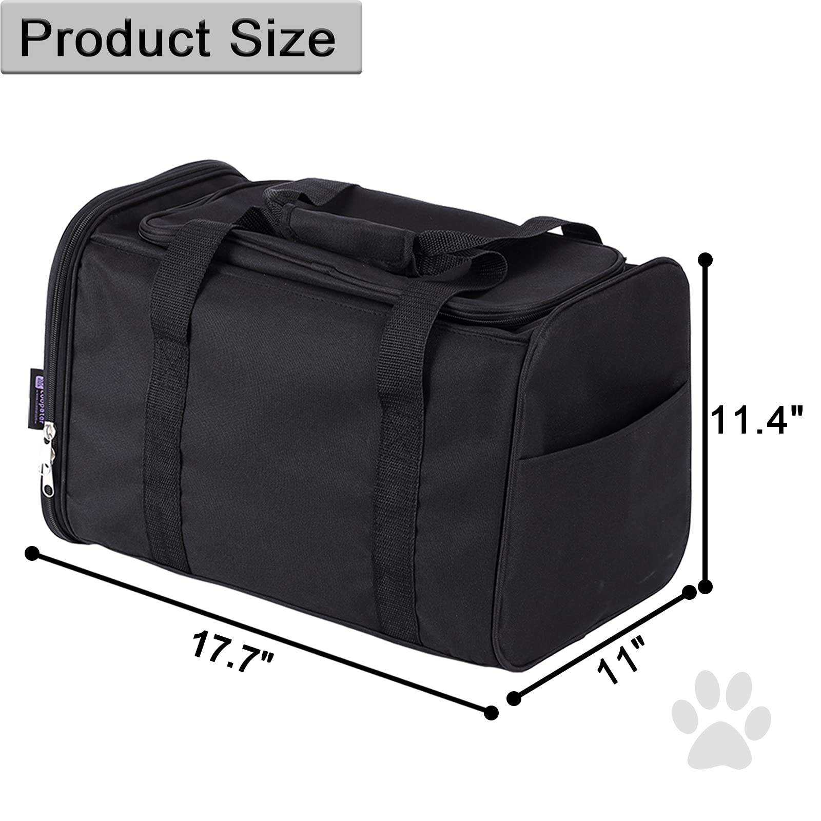 Portable Foldable Cat Litter Box - 2-in-1 Travel Litter Tray for Cats, Lightweight & Compact Design - Perfect for Car Trips, Camping & Outdoor Adventures (Black)