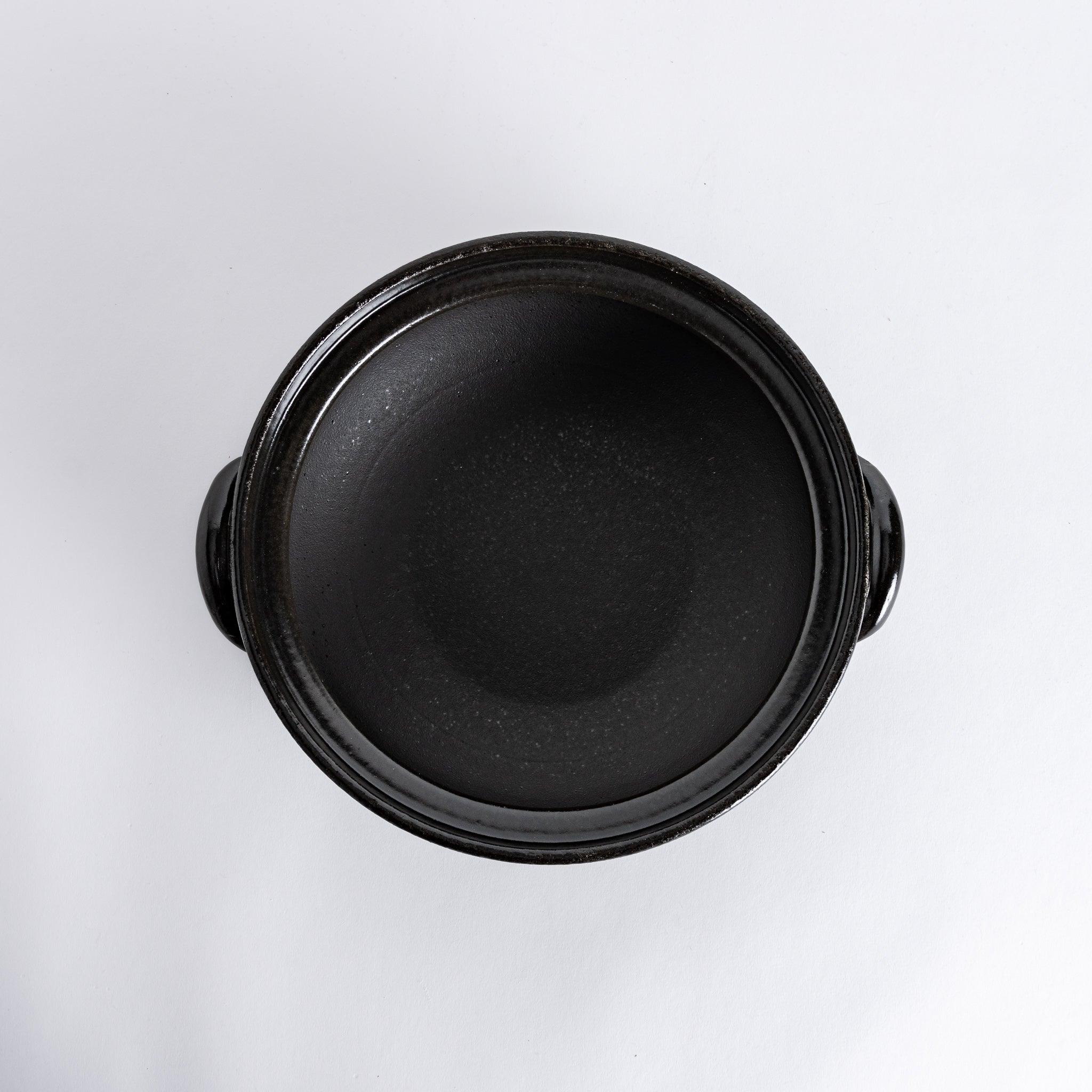 Premium Indigo Floral Japanese Donabe Clay Pot - Large Family Size (5-6 Servings) for Hot Pot, Stews & Traditional Japanese Cooking