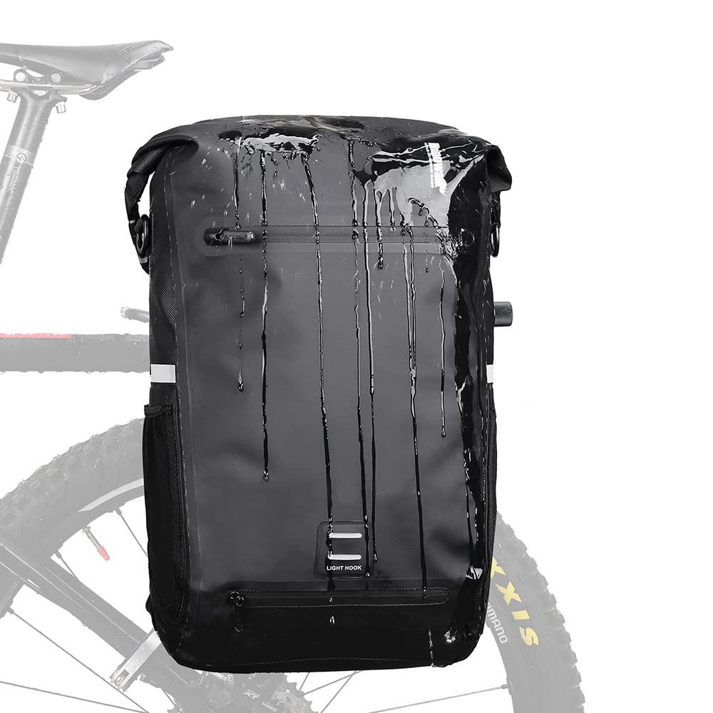 Rhinowalk 22L Waterproof Bike Pannier Bag - Cycling & Commuting Gear