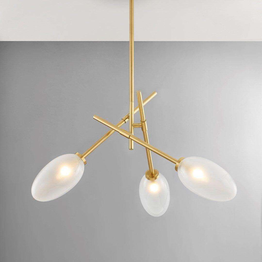 Alberton 3-Light Modern Chandelier - Elegant Ceiling Lighting Fixture for Dining Room, Bedroom & Living Room Decor