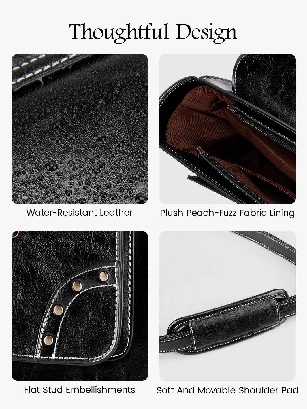 Vintage Style 15.6 Inch Leather Briefcase for Men - Classic Business Laptop Bag with Rivet Details - Perfect for Office, Travel & Daily Commute