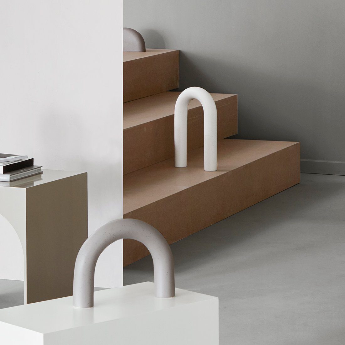 KRISTINA DAM STUDIO Cupola Sculpture - Minimalist Off White Home Decor for Living Room, Bedroom & Office | Modern Nordic Design Art Piece