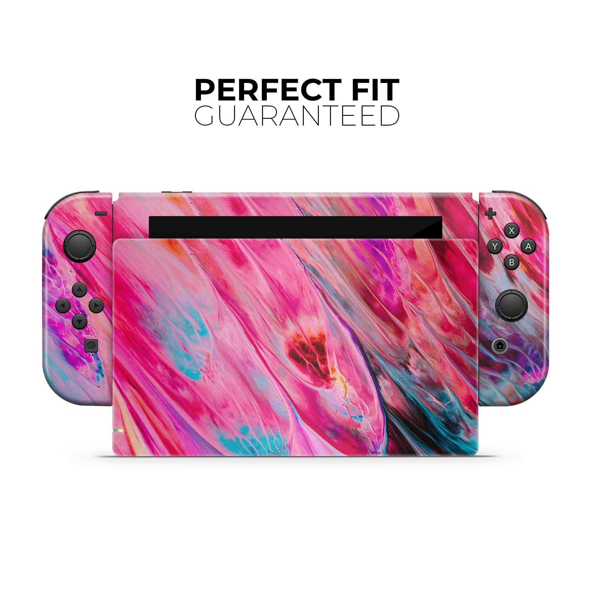 Design Skinz - Nintendo Pro Controller Skin Decal - Scratch-Resistant Removable Vinyl Cover with Liquid Abstract Paint Design (V67) - Perfect for Gaming Protection & Customization