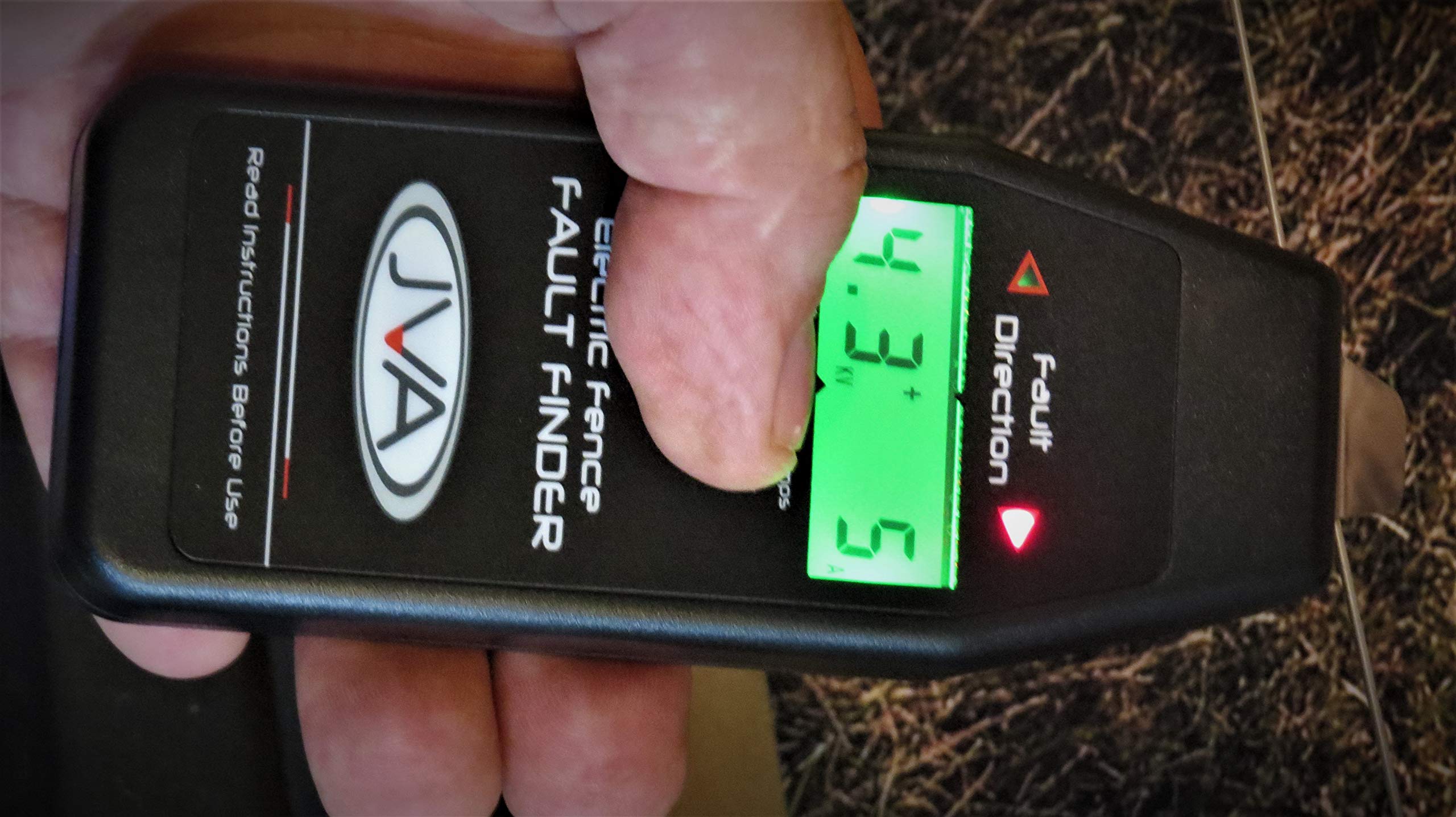 JVA Fault Finder & Fence Tester - Wireless Design Prevents Tangles & Shocks | Built-in Digital Voltage & Current Meter with LCD Display | Perfect for Electric Fence Maintenance & Farm Safety