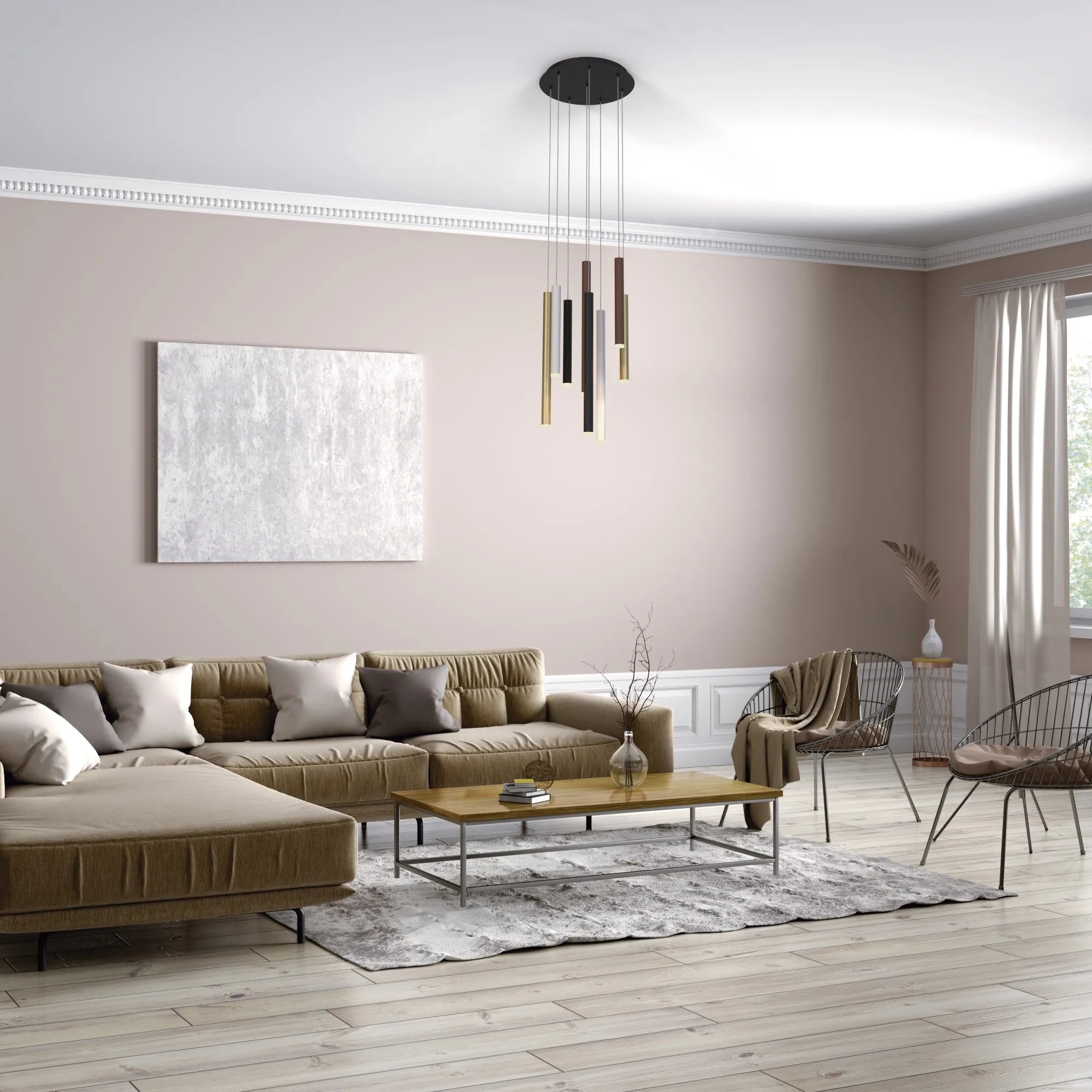 Cala Cluster LED Light in Sand White, Sand Black, Gold & Rust Brown - 3 Years Warranty - Perfect for Bedroom, Living Room & Office Lighting