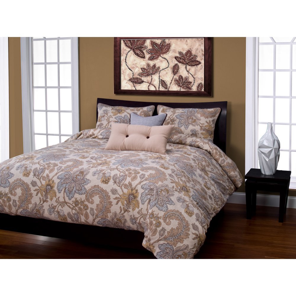 6-Piece Isabella Duvet Cover Set Full Size - Soft Luxury Bedding Collection for Master Bedroom & Guest Room - Breathable Microfiber Comforter Cover with Pillow Shams