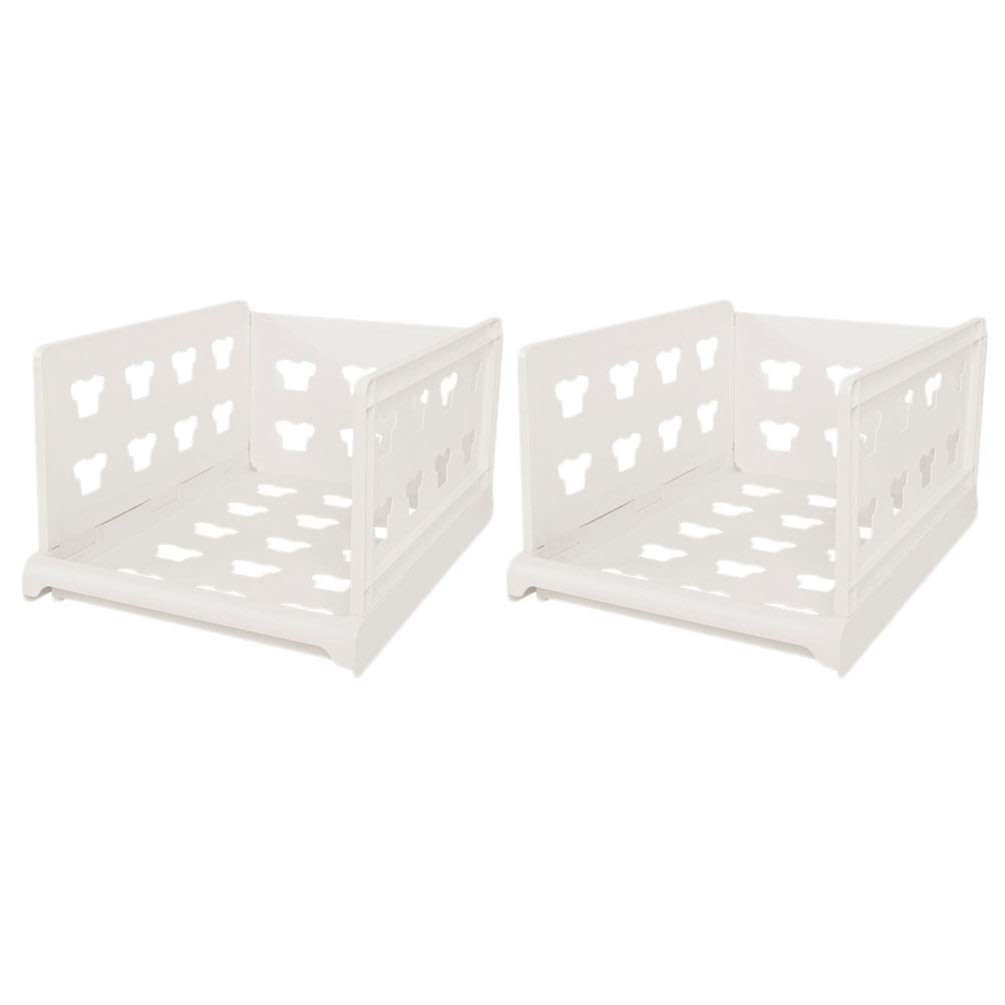 Hemoton 2-Piece White Drawer Organizer Tray for Desk, Dresser, Closet & Wardrobe - Perfect for Storing Clothes, Cosmetics, Makeup Tools & Accessories | Space-Saving Storage Solution for Home & Office Organization