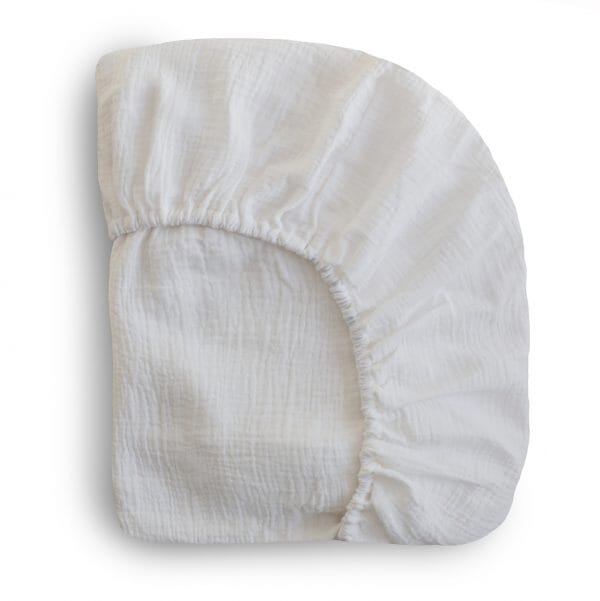 Mushie Ultra Soft 100% Organic Cotton Muslin Crib Sheet - Breathable & Hypoallergenic Baby Bedding for Nursery, Crib, and Bassinet - Perfect for Newborns, Infants & Toddlers