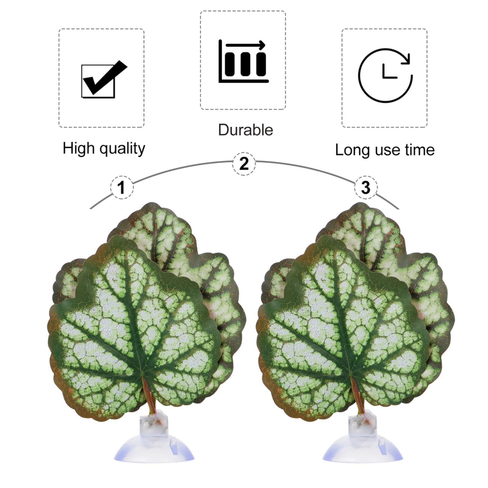 2PCS Artificial Aquarium Leaves - Betta Fish Hammock & Tank Decor, Plastic Crawl Pad for Terrarium, Fish Tank Landscaping & Betta Fish Toys - Perfect for Aquascaping & Creating a Natural Habitat