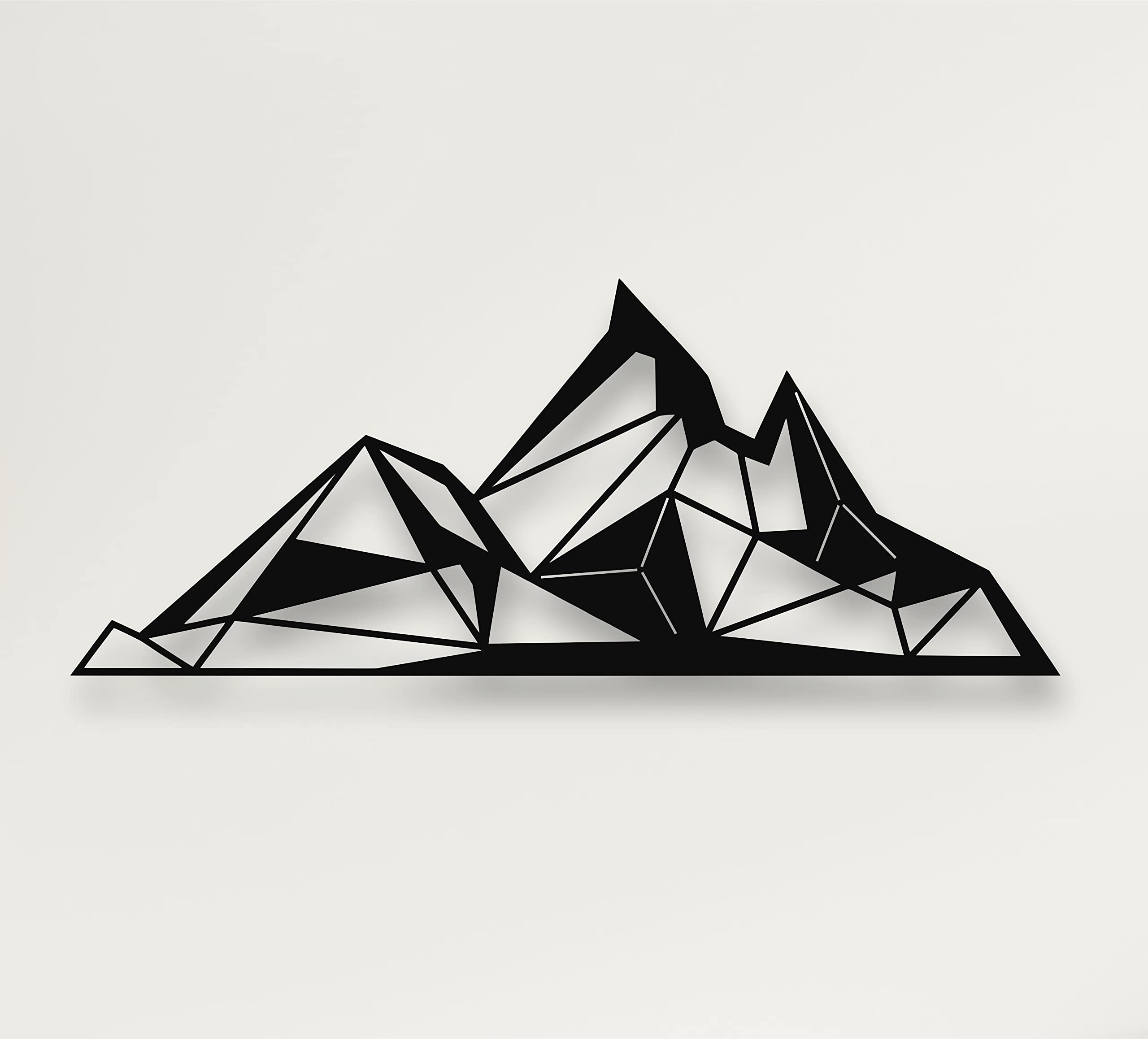 DEKADRON Metal Mountain Wall Art Decor - Modern Mountain Range Design for Home & Office - 40
