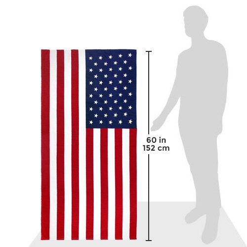 Kaufman Printed Beach and Pool Towel Set - 100% Cotton, 30x60 Inches, American Flag & 100 Dollar Bill Design - Perfect for Swimming, Sunbathing, and Patriotic Outdoor Activities