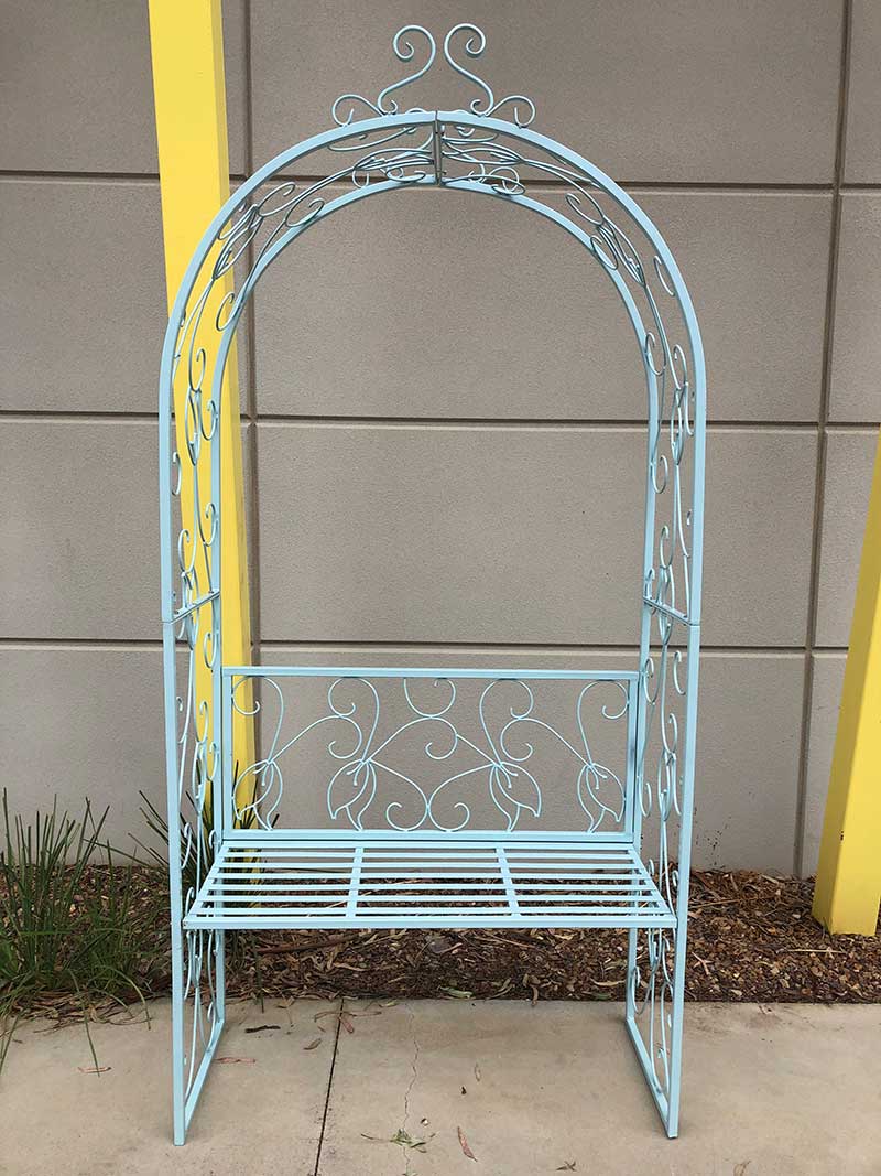 Outdoor Garden Arch with Bench - Patio Arbour for Climbing Plants & Flowers - Perfect for Backyard, Wedding Decor & Vine Support