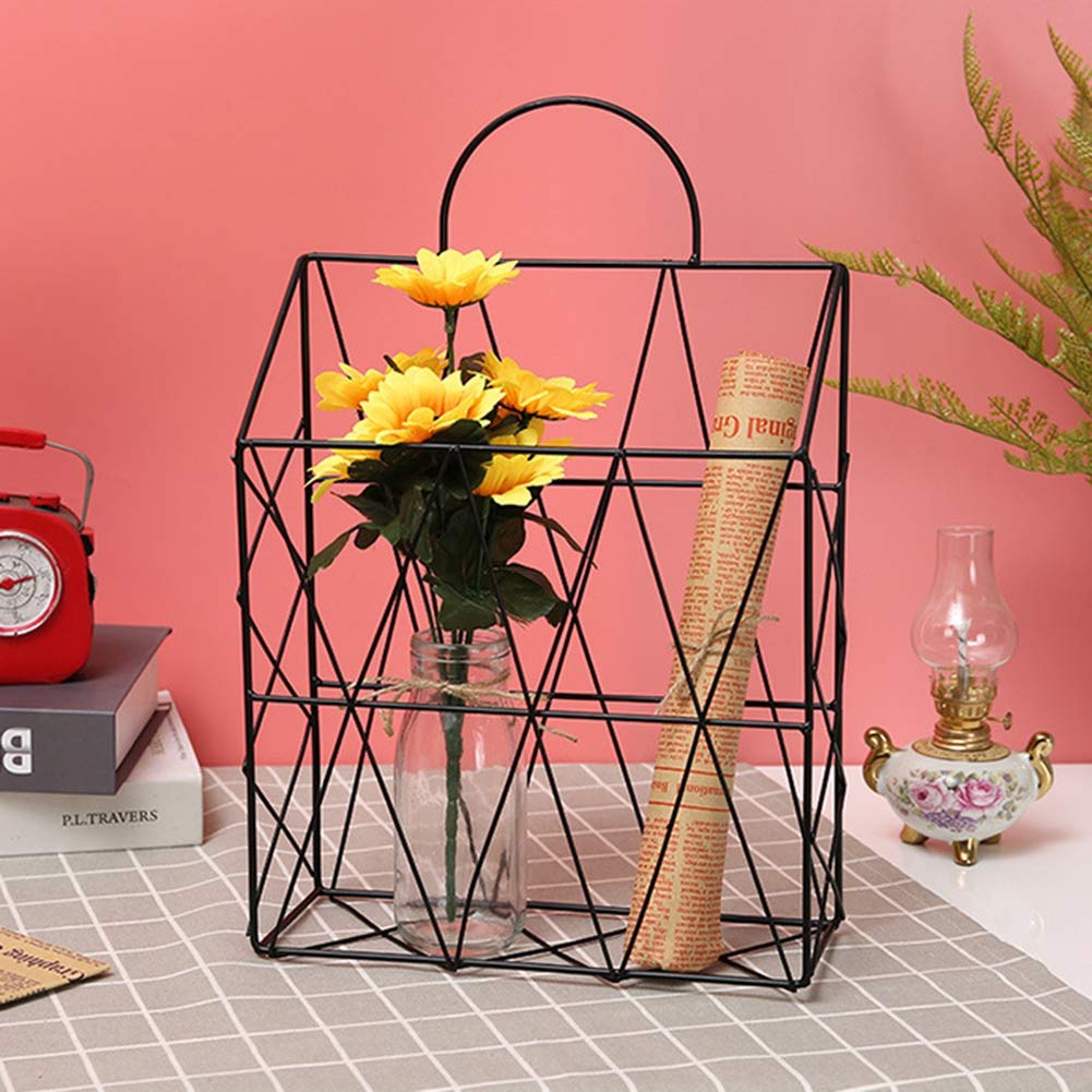 Wall Mounted Storage Basket - Durable Iron Bathroom Organizer for Hotel Bedroom & Shop Rooms | Perfect for Towel Storage, Toiletries Organization & Small Item Display