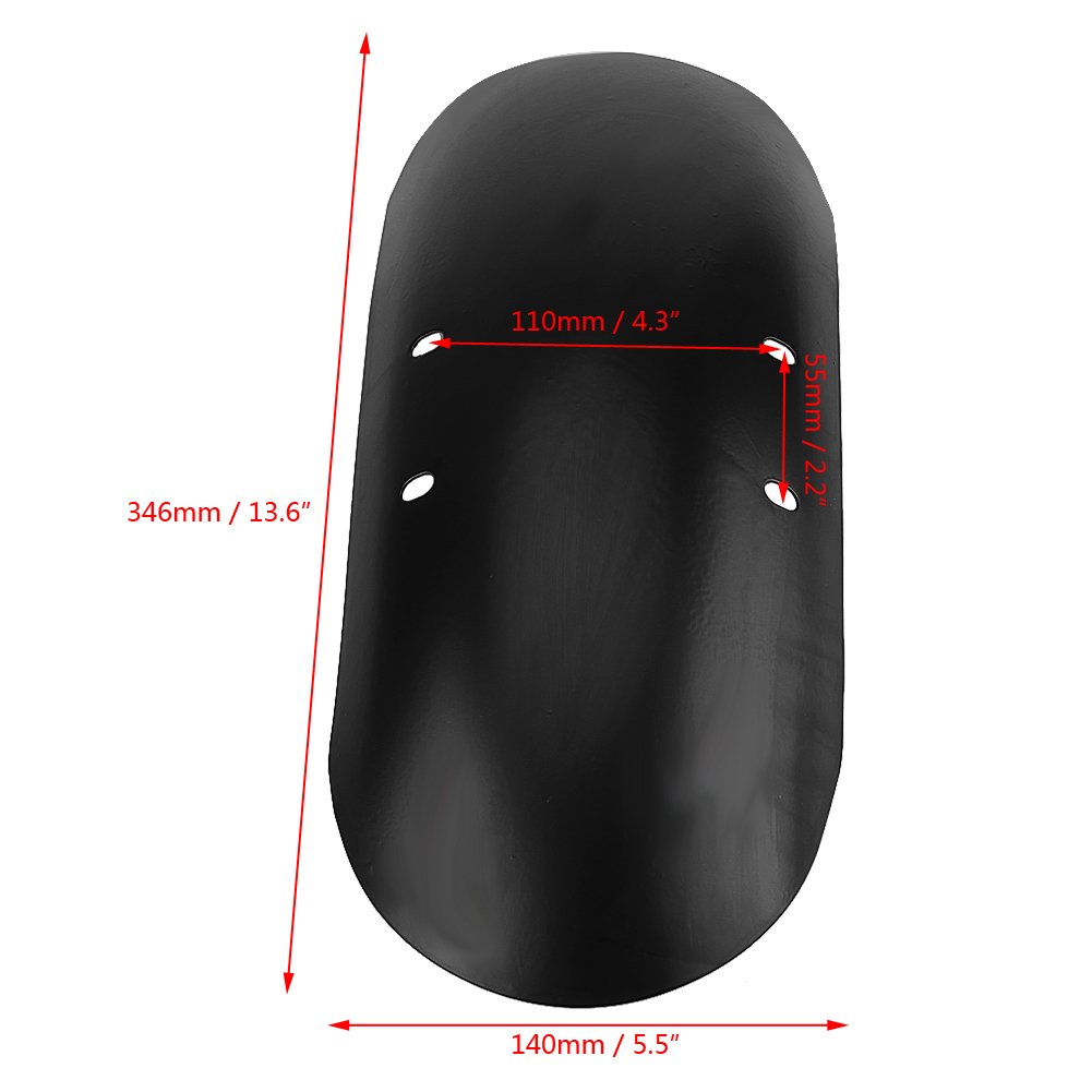 Universal Motorcycle Short Front Mud Flap - Fits Harley Davidson Forty Eight XL1200X & XL1200 (2010-2017) | Durable Wheel Fender Cover for Motorcycle Protection | Perfect for Street Riding and Wet Weather Conditions