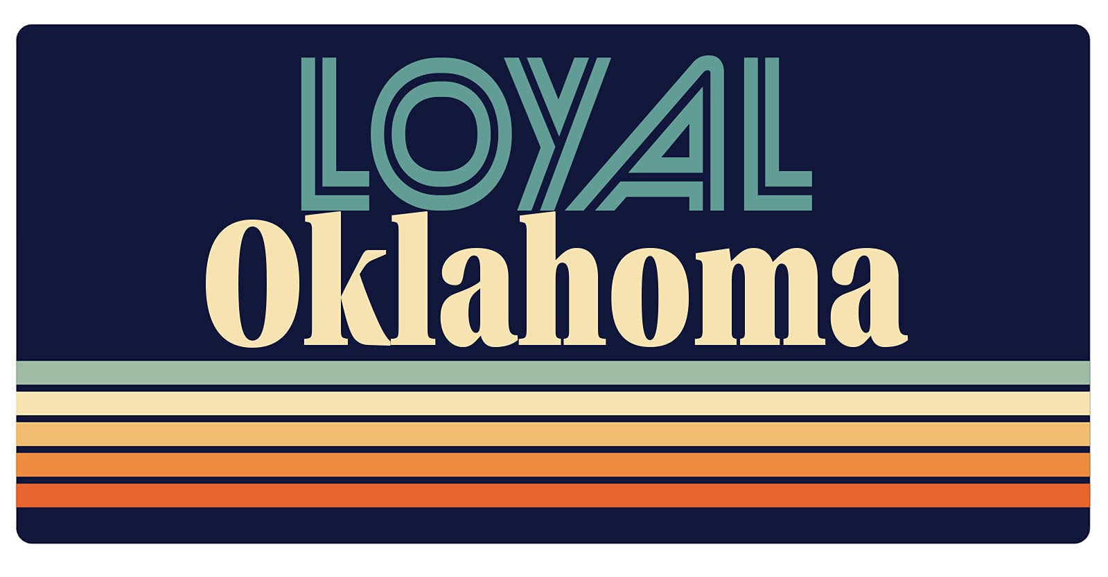Loyal Oklahoma 5 x 2.5 Inch Retro Fridge Magnet - Vintage Souvenir for Refrigerators, Lockers & Metal Surfaces - Perfect for Home, Office & Travel Decor