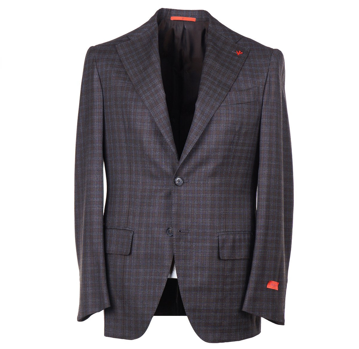 Isaia Men's Layered Check Wool Sport Coat - Premium Tailored Blazer for Business, Office & Formal Events | Classic Fit, Stylish & Comfortable