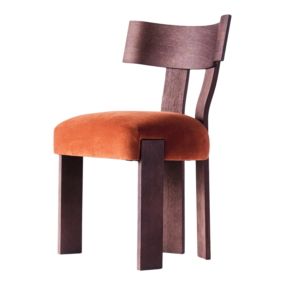 Alba Chair - Dusty Deco Mid-Century Modern Accent Chair for Living Room, Bedroom, or Office - Stylish Upholstered Armchair with Wooden Legs