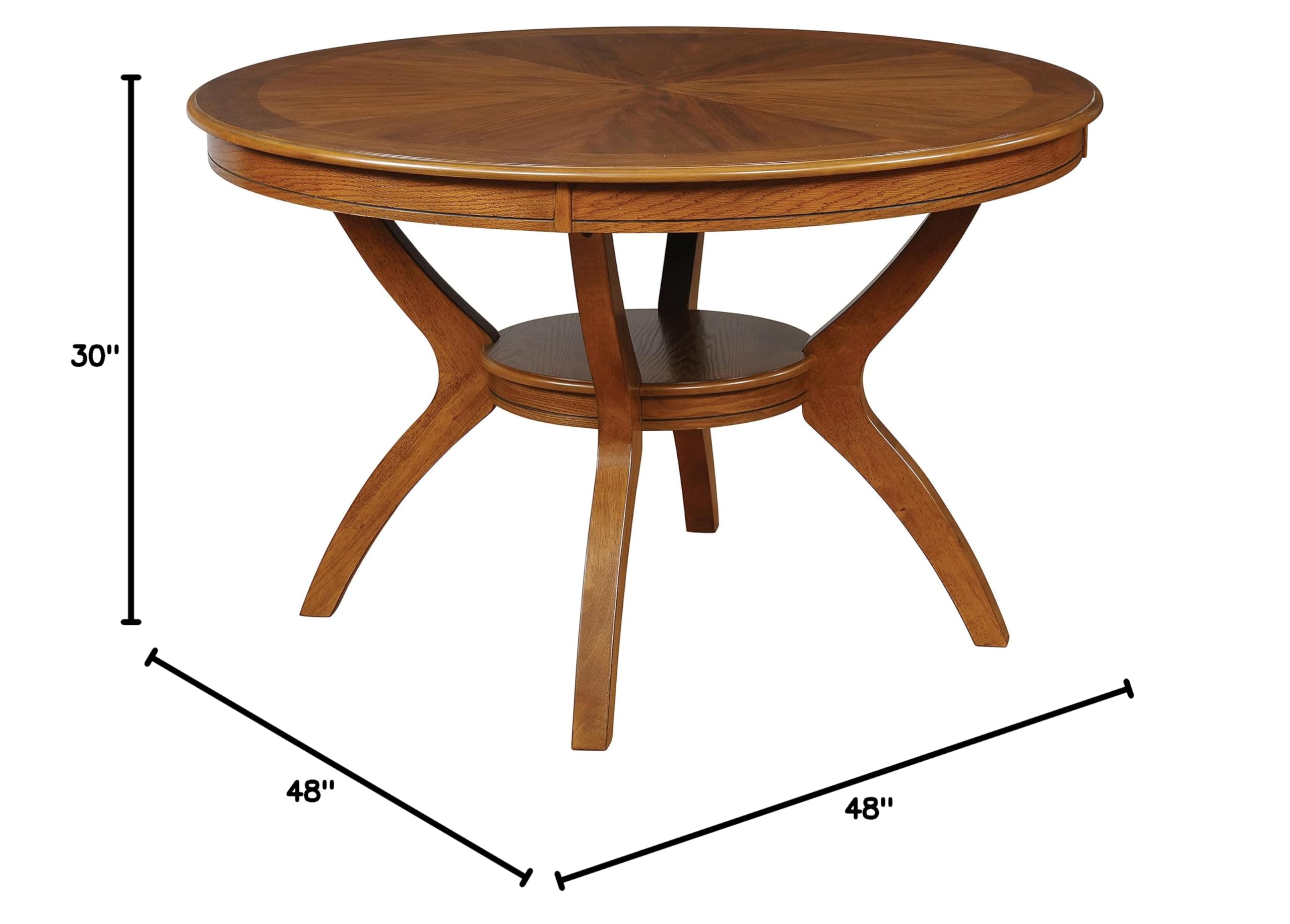 Nelms Wooden Table with Shelf - Deep Brown Finish - Perfect for Living Room, Dining Room, or Home Office Furniture