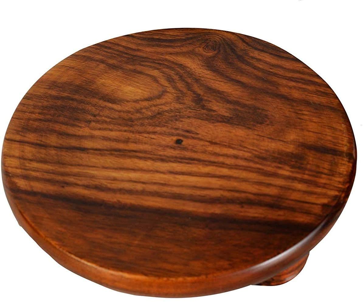 10 Inch Sheesam Wood Chakla for Roti Making | 22cm Handmade Roti Rolling Board | Premium Indian Cooking Tool for Chapati, Paratha & Dough | Perfect for Home Kitchens & Traditional Cooking