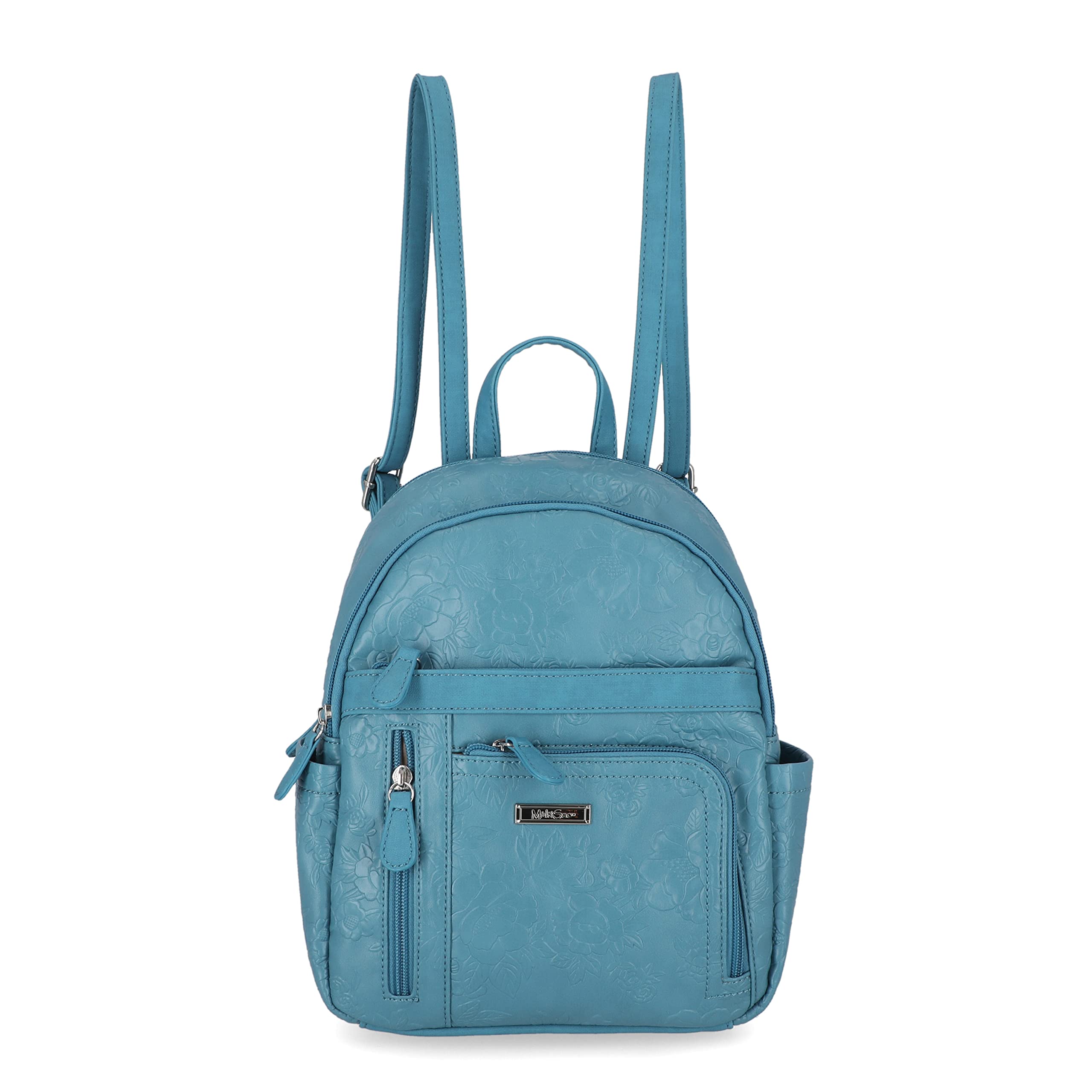 Adele MultiSac Backpack for Women - Stylish Beach Glass Floral Print, Lightweight & Durable Daypack for Travel, Work, School, and Outdoor Adventures
