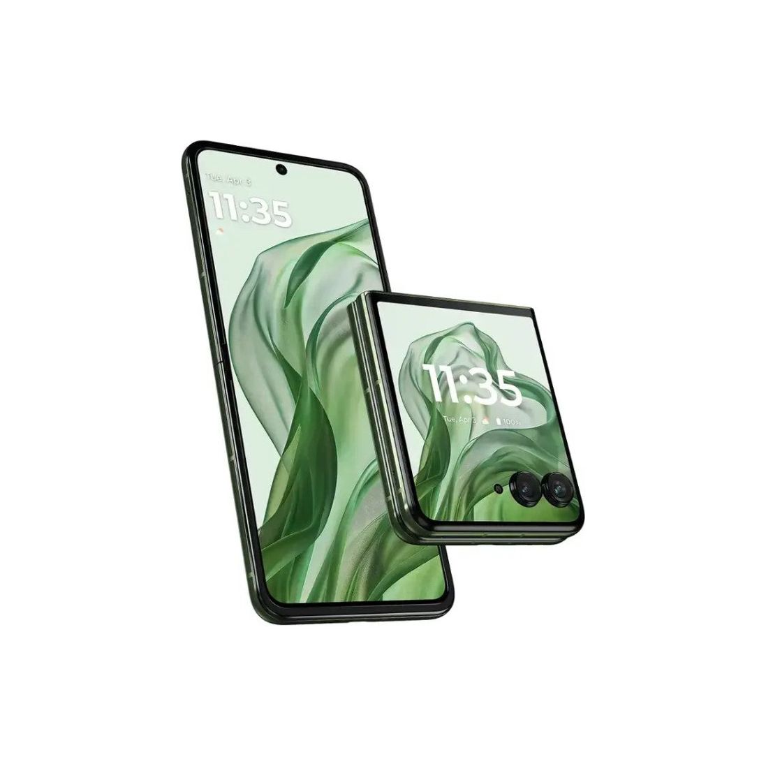 Motorola razr+ 2024 Unlocked Smartphone 256GB - Spring Green | Foldable Flip Phone for Work, Travel & Everyday Use