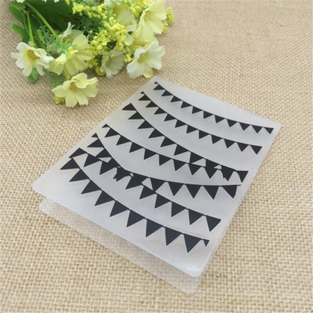KAIZKING Plastic Embossing Folders for Scrapbooking - 12-Pack Flag Design Card Making Dies, Paper Craft Stencils for DIY Greeting Cards, Album Decoration & Gift Packaging | Perfect for Wedding Invitations, Birthday Cards & Home Decor Projects