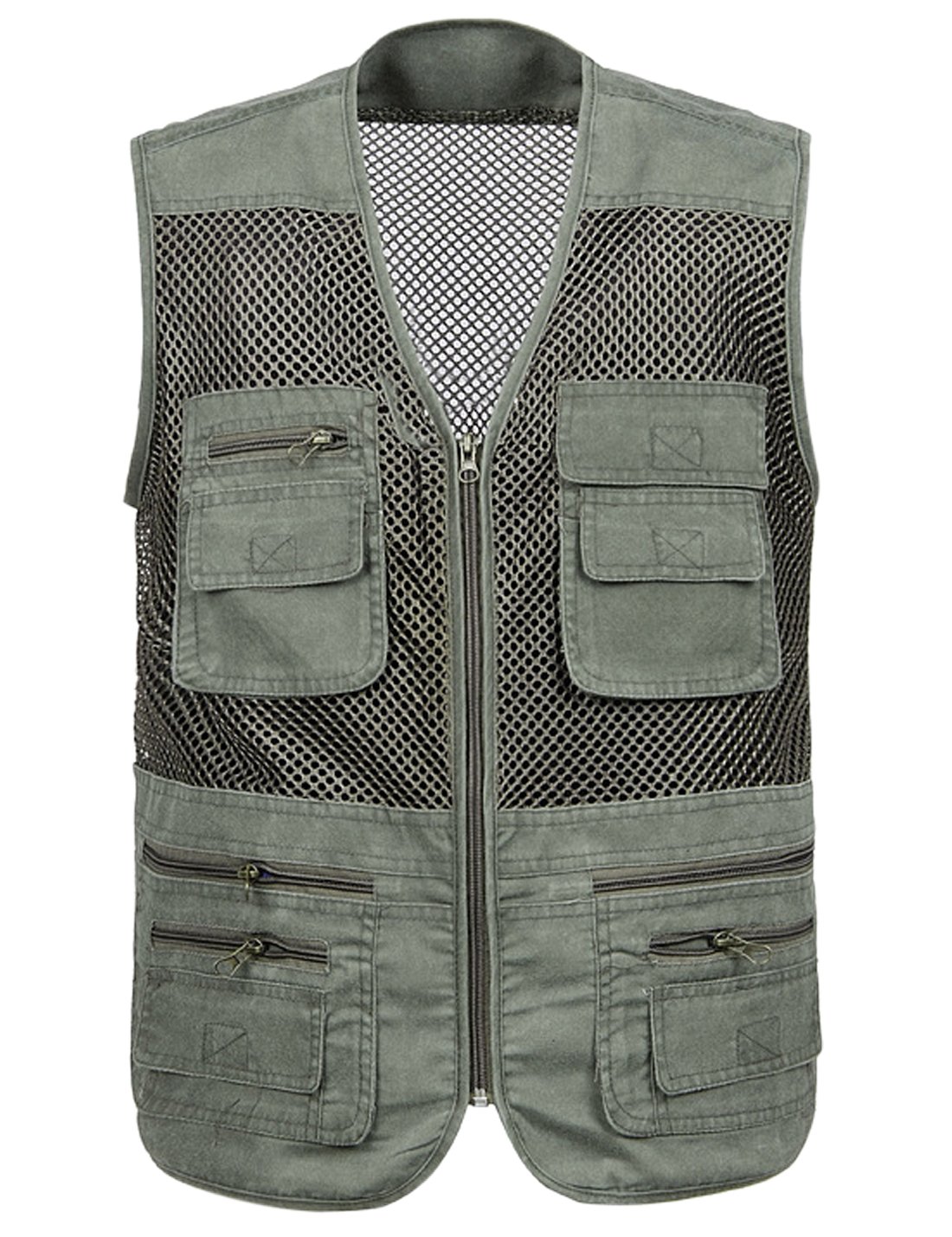 Gihuo Men's Utility Vest - Lightweight Fishing & Safari Vest with Multiple Pockets for Outdoor Adventures, Summer Travel, and Hiking
