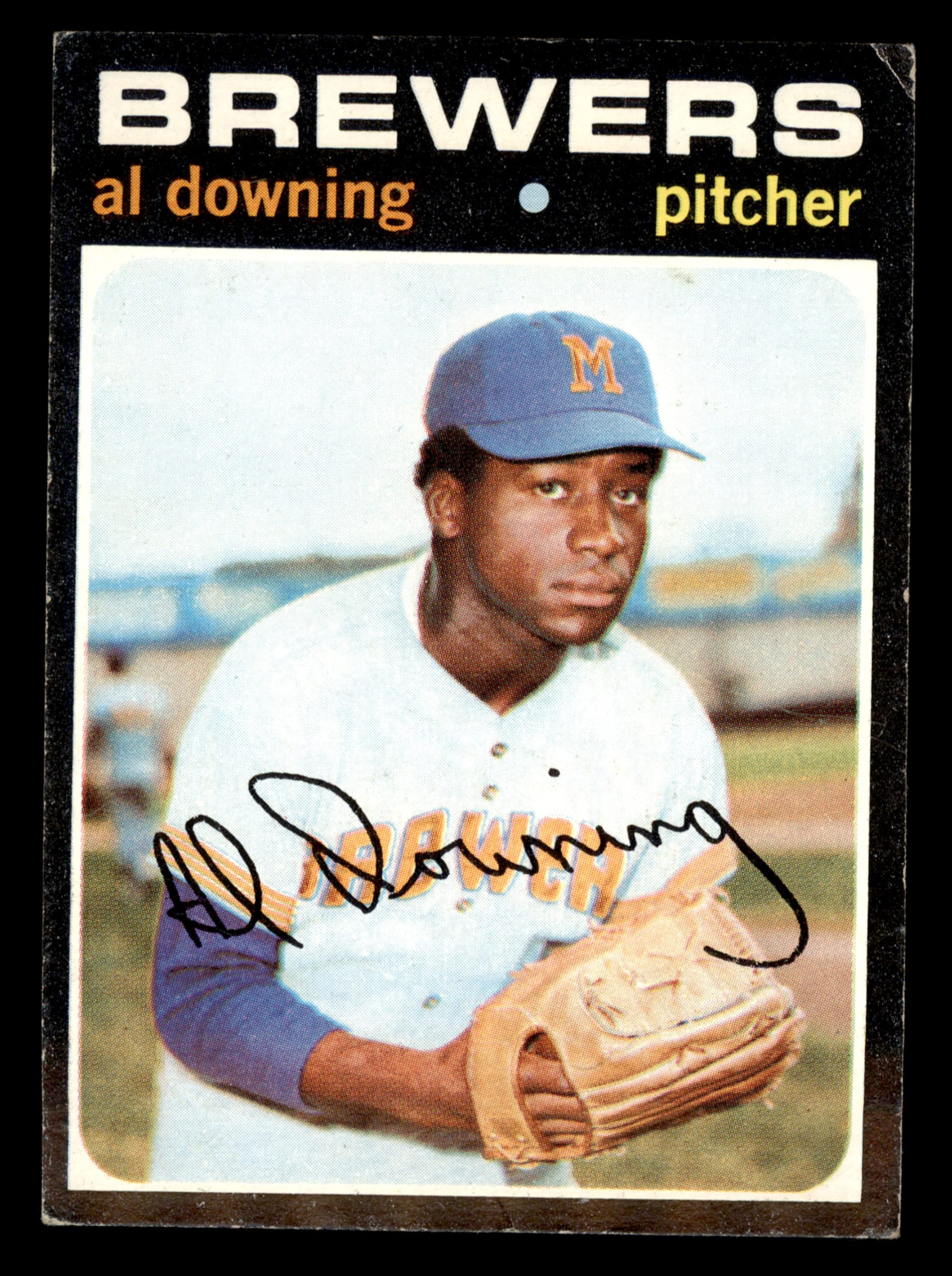 1971 Topps #182 Al Downing Milwaukee Brewers Baseball Card - NM Condition - Vintage MLB Collectible for Sports Memorabilia & Trading Card Enthusiasts